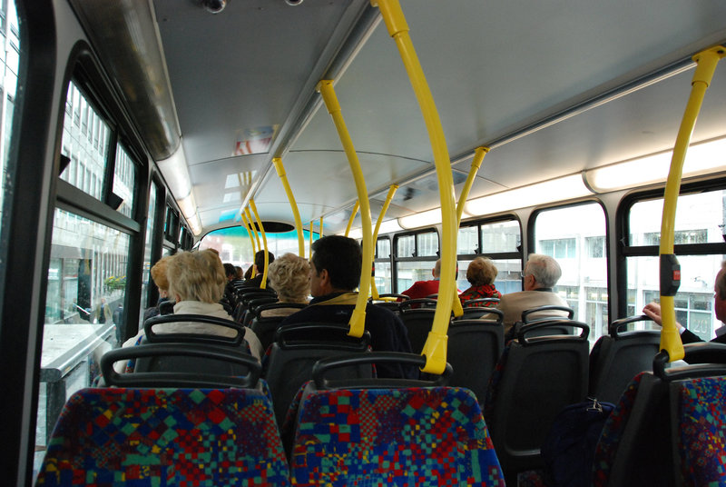Interior of a London bus