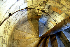 Winding staircase at Clifford's Tower in York