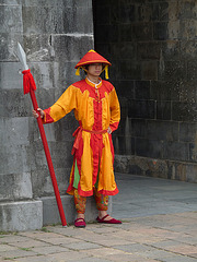 Guarding the Ngo Mon (Noontime) Gate to the Imperial Enclosure