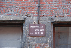 Condemned building in Leuven