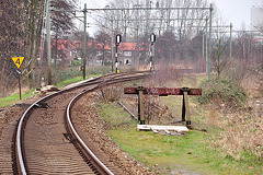 Railroad from Leiden to Utrecht