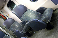 First-class seats in a Dutch train