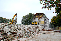 Demolition work in Leiden-North