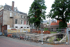 Corner of Rapenburg and Raamsteeg in Leiden