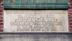 Memorial stone for orthopaedist Dr. Murk Jansen