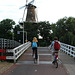 My bike ride home: crossing the moat and entering Leiden