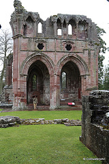 Dryburgh  Abbey - on a very wet day.