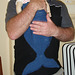 blue fish beanie as baby warmer