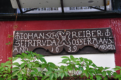 Nordschleife weekend – Sign over a door in Monschau