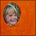 Little Girl in Pumpkin Face