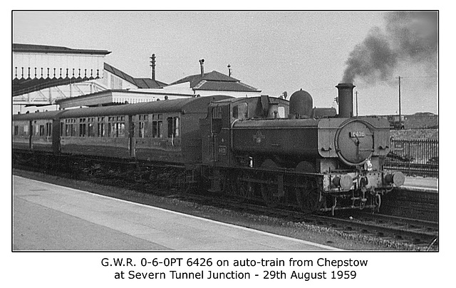 GWR 0-6-0PT 6426 Severn Tunnel Junction 29.8.1959