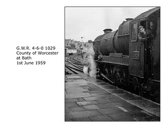 GWR 460 1029 County of Worcester Bath 1 6 1959