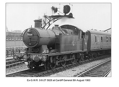 Collett 0-6-2T 5626 at Cardiff General 8.8.1960