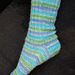 green hued self striping socks