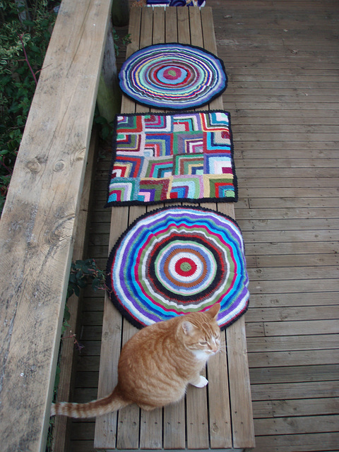 three kitty rugs
