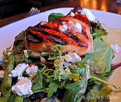 Red Stagg Grill Salmon Salad with White Balsamic Vinaigrette