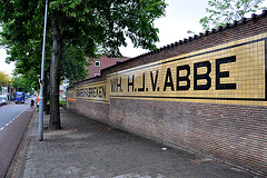 Tiles of the former cigar factory Van Abbe in Eindhoven