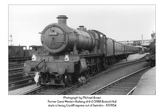 GWR 4-6-0 5988 Bostock Hall Swindon 11.9.1954 by Michael Brown