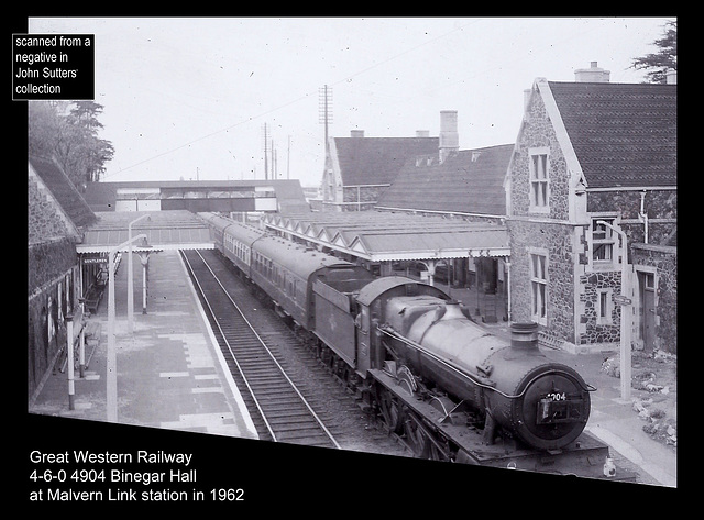 GWR - 4904 Binegar Hall at Malvern Link in 1962