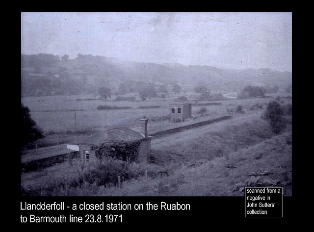 Llandderfol - closed station on the GWR Ruabon - Barmouth line - 23.8.1971