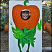 Girl in Pumpkin Cutout