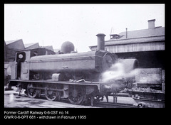 Cardiff Railway no 14 GWR BR 681 c1954