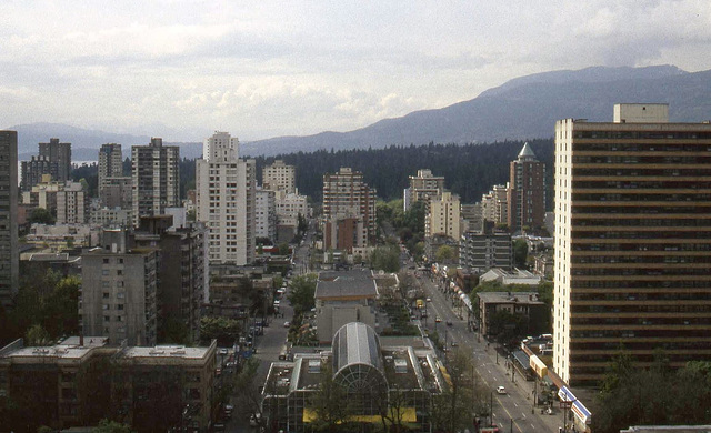 A View Down Robson Street, Vancouver