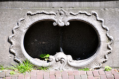 Detail of an entrance on the Rapenburg in Leiden