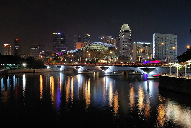 Singapore Night Skyline