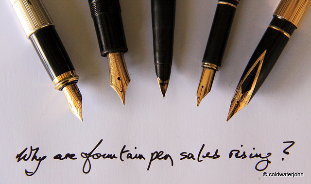 Why are fountain pen sales rising?