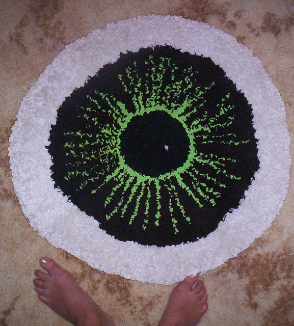 eyeball rag rug