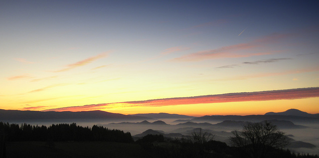 Obergreutschach, Sonnenaufgang