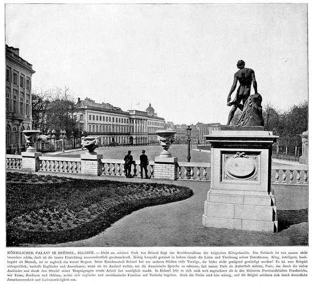 Royal Palace in Brussels around 1900
