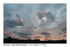 Sunset - East Blatchington - 13.11.2013 - 17:15