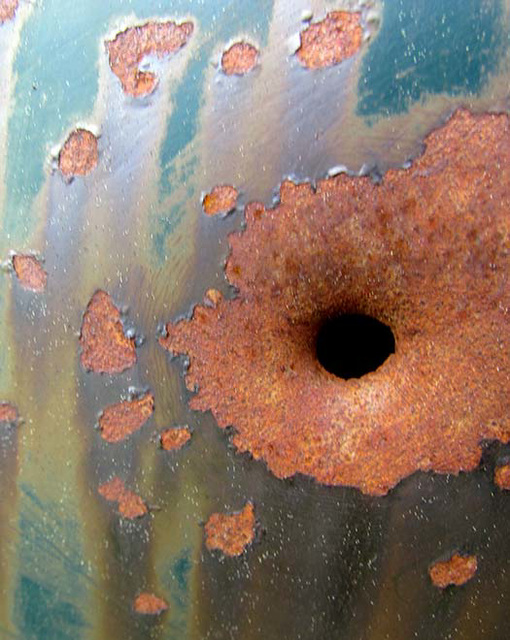 Bullet Hole with Rust Texture