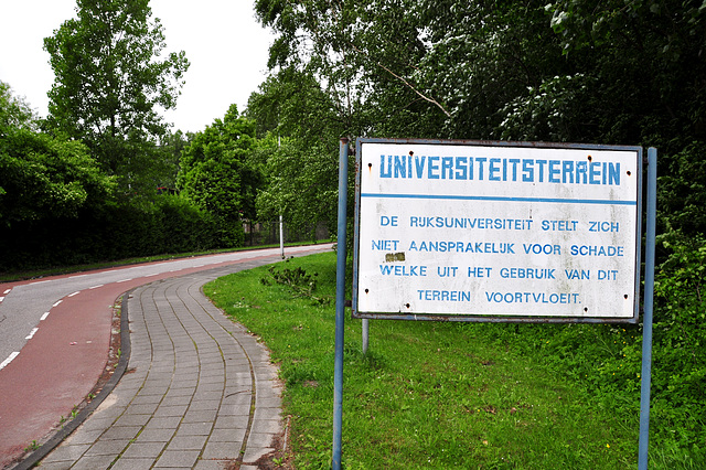 Old sign of Leiden University