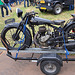 Oldtimershow Hoornsterzwaag – 1932 Peugeot P108 motorcycle pulled by a Peugeot 404
