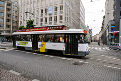 Antwerp tram 7033 on the move