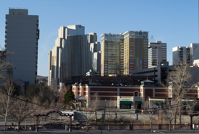 Reno downtown and Truckee river (0700)