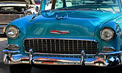 Vintage Blue '55 Chevy Bel Air - Detail