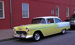 Vintage Yellow '55 Chevy