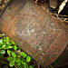 An old can found in an abandoned gold-panning encampment at the middle fork of the Applegate river