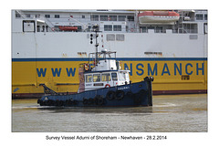 Survey ship Adurni - Newhaven - 1.3.2014