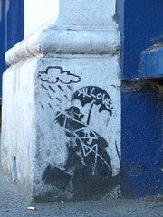 Banksy Umbrella Rat