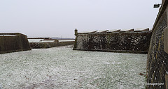 Winter scenes within Fort George, Ardersier