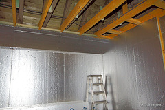 Insulation  for walls and coombs in dressing room.