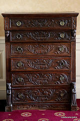 Eire - Intricately carved Chest in the Drawing Room