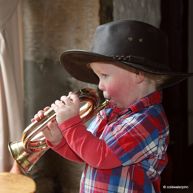 Blow Bugle Blow! Someone believes you need to start young, if you plan to play the bugle!