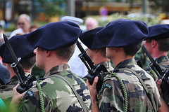 Holiday 2009 – French soldiers of the Chasseurs Alpins regiment on remembrance duty