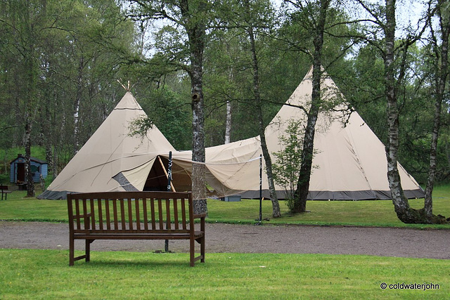Partying, tipi-tents style...